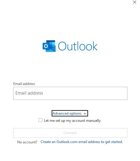 email setup - outlook